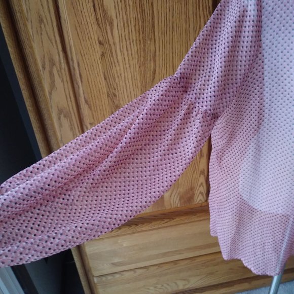 WHO WHAT WEAR Sheer Button Down Blouse with Tie - Picture 7 of 9